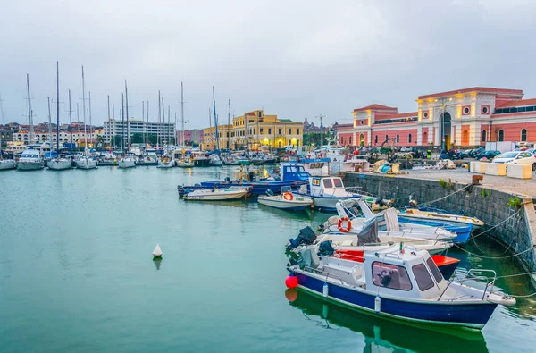 Kilátás Nyílik Port Catania Szicília Ital — Stock Fotó