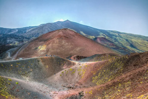 Crateri Silvestri Situado Monte Etna Sicilia Ital — Foto de Stock