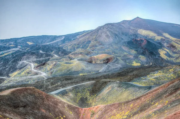 Crateri Silvestri Situado Monte Etna Sicilia Ital — Foto de Stock