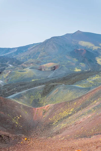 Crateri Silvestri Situato Sull Etna Sicilia Ital — Foto Stock