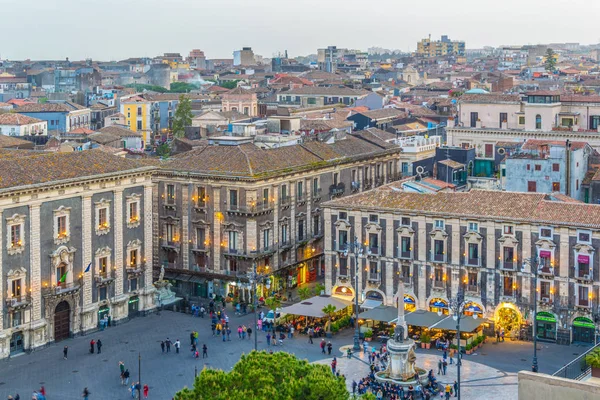 Luchtfoto Van Piazza Duomo Catania Sicilië Ital — Stockfoto