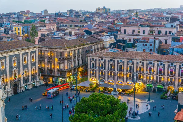 Luchtfoto Van Piazza Duomo Catania Sicilië Ital — Stockfoto