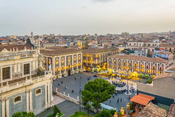 Luchtfoto Van Piazza Duomo Catania Sicilië Ital — Stockfoto