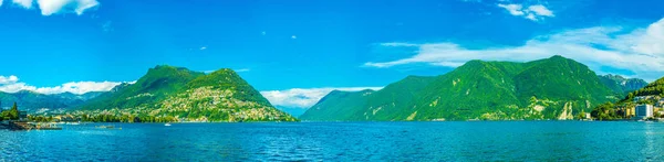 Eski Şehir Switzerlan Lugano Göle Bakan Lugano — Stok fotoğraf