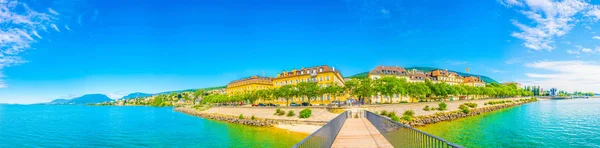 Neuchatel Město Ležící Vedle Neuchâtelské Jezero Švýcarska — Stock fotografie