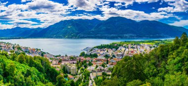 Locarno, Switzerlan havadan görünümü