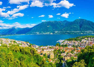 Locarno, Switzerlan havadan görünümü