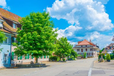 Switzerlan Kaiseraugst şehrin ana Meydanı