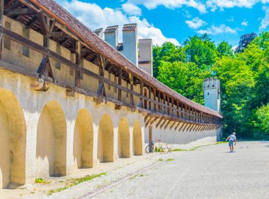 Ortaçağ şehir duvar Basel'de merkezi Switzerlan