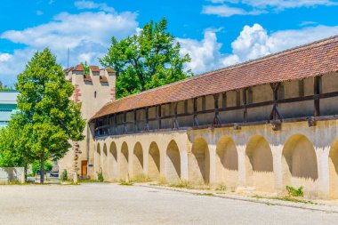 Ortaçağ şehir duvar Basel'de merkezi Switzerlan
