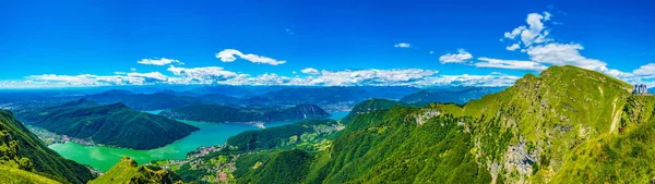 Veduta Aerea Del Lago Lugano Dal Monte Generoso Svizzera — Foto Stock