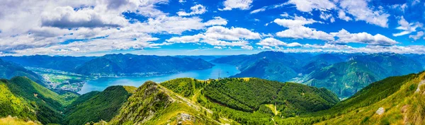 Luftaufnahme Von Locarno Und Lago Maggiore Der Schweiz — Stockfoto