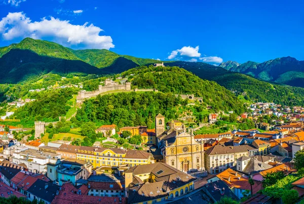 Montebello Sasso Corbaro Castles Bellinzon — Stock Photo, Image