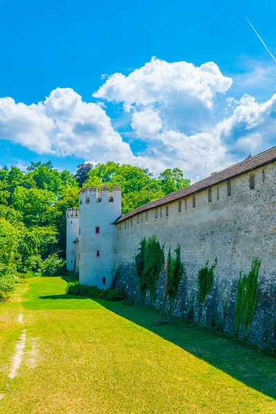 Középkori Városfal Bázel Svájc — Stock Fotó