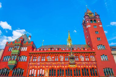 Basel, Switzerlan kırmızı town hall