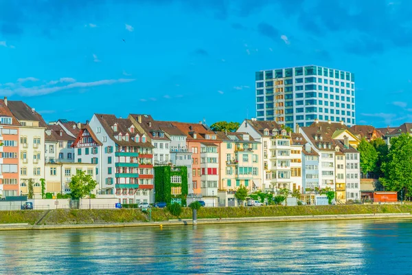 Fiume Del Reno Basilea Svizzera — Foto Stock