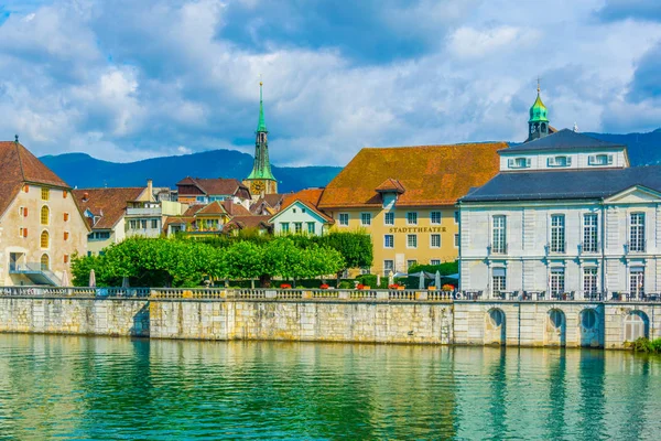 Riverside Aare City Theatre Stadttheatre Soleure Suisse — Photo