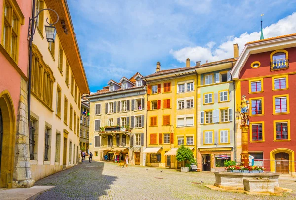 Historiska Centrum Biel Bienne Schweiz — Stockfoto