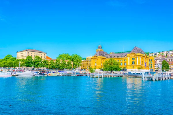 Museum Für Kunst Und Geschichte Hinter Dem Hafen Neuchatel Schweiz — Stockfoto