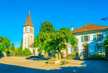 Bir Katolik kilisesinde Murten, Switzerlan görünümünü