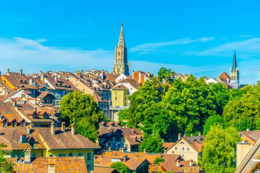 Bern Switzerlan içinde havadan görünümü