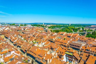 Bern Hava görünümünü Zytglogge Saat Kulesi, Switzerlan ile