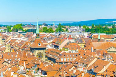 Bern Hava görünümünü Zytglogge Saat Kulesi, Switzerlan ile