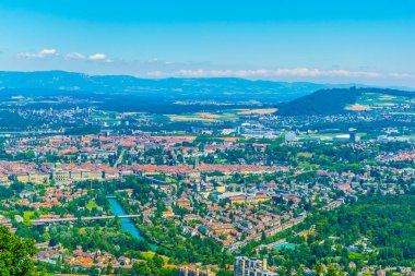Egemen-Munster Katedrali ve Bundeshaus, Switzerlan tarafından Bern üzerinde Gurten Tepesi'nden görüntülemek