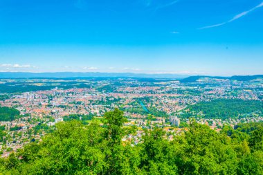 Egemen-Munster Katedrali ve Bundeshaus, Switzerlan tarafından Bern üzerinde Gurten Tepesi'nden görüntülemek