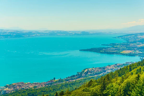 Widok Jezioro Neuchâtel Switzerlan — Zdjęcie stockowe