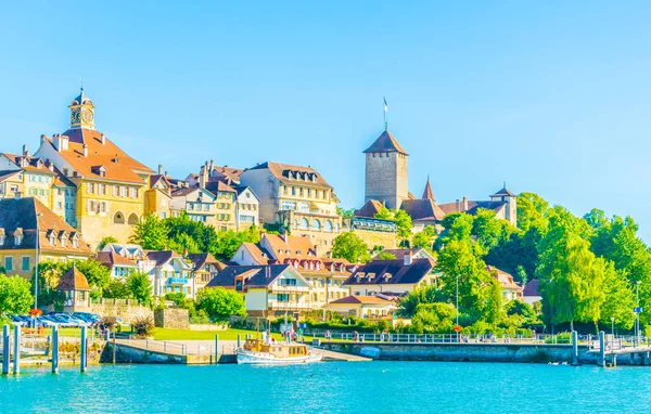 Utsikt Över Den Historiska Staden Murten Schweiz — Stockfoto