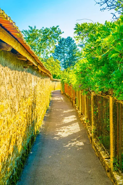 Befästning Kring Gamla Stan Murten Schweiz — Stockfoto