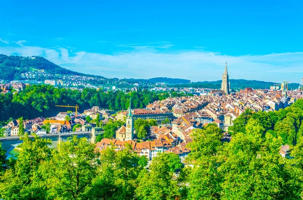 Luftaufnahme Von Bern Dominiert Von Münster Und Bundeshaus Schweiz — Stockfoto