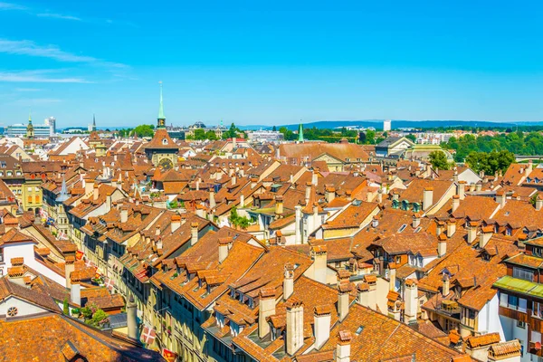 Vista Aérea Berna Com Torre Relógio Zytglogge Switzerlan — Fotografia de Stock