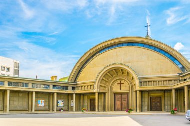 Fribourg, Switzerlan modern bir kilisede görünümünü