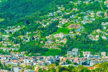 Lugano, Switzerlan havadan görünümü