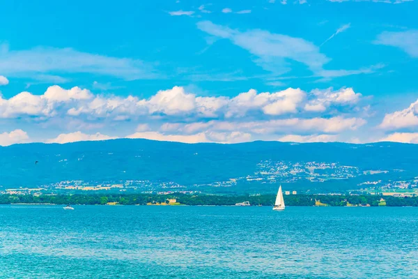 Lago Ginebra También Llamado Como Lac Leman Suiza — Foto de Stock