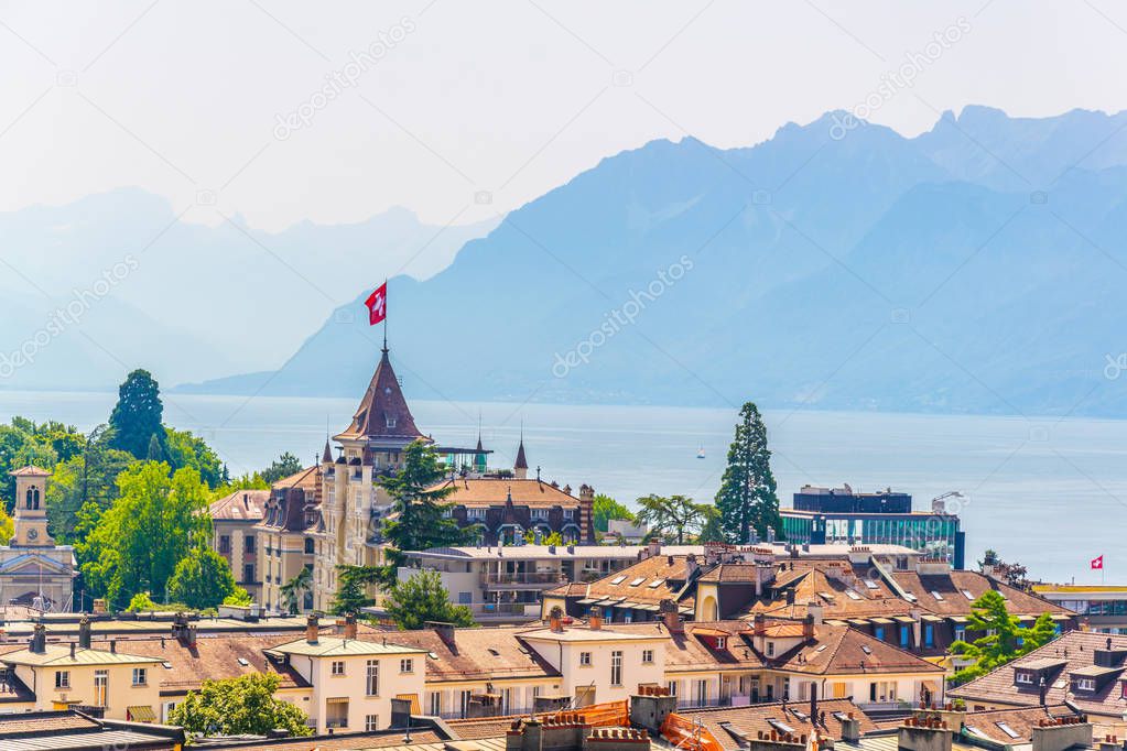 Panorama of Lausanne, Switzerlan