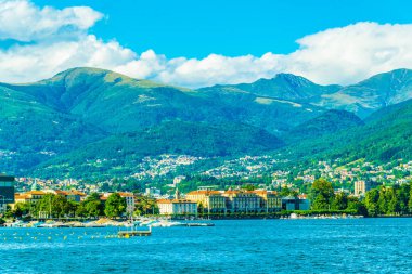 Eski Şehir Switzerlan Lugano göle bakan Lugano