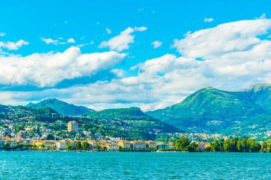 Eski Şehir Switzerlan Lugano göle bakan Lugano