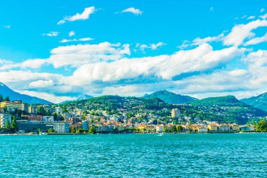 Eski Şehir Switzerlan Lugano göle bakan Lugano