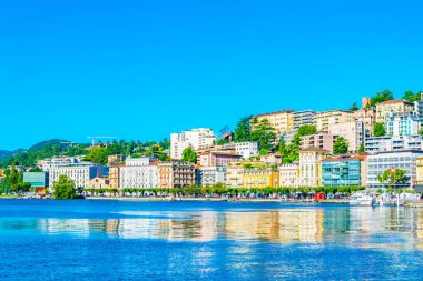 Eski Şehir Switzerlan Lugano göle bakan Lugano