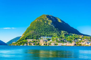 Lugano, Switzerlan yakınındaki San Salvatore dağ