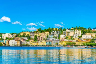 Eski Şehir Switzerlan Lugano göle bakan Lugano