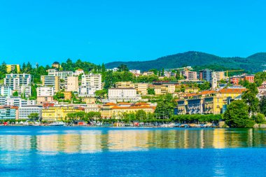 Eski Şehir Switzerlan Lugano göle bakan Lugano