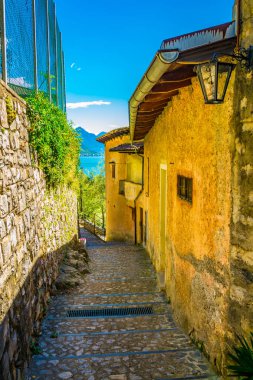 Gandria köyü yakınlarında Lugano, Switzerlan