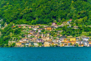 Waterfront Lugano, Switzerlan yakınlarında Gandria Köyü