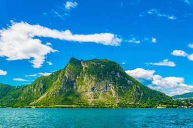 Lugano, Switzerlan yakınındaki San Salvatore dağ