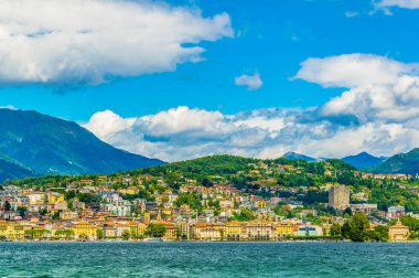 Eski Şehir Switzerlan Lugano göle bakan Lugano