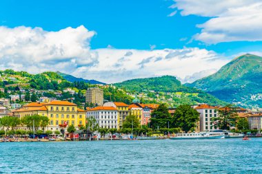 Eski Şehir Switzerlan Lugano göle bakan Lugano
